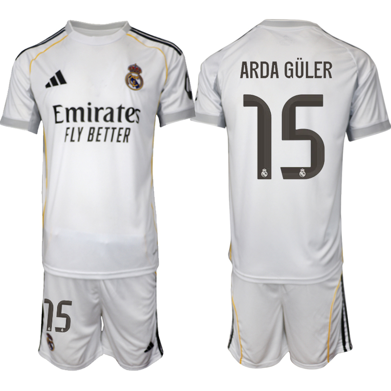 Men 2025-2026 Club Real Madrid home white 15 Soccer Jersey 01